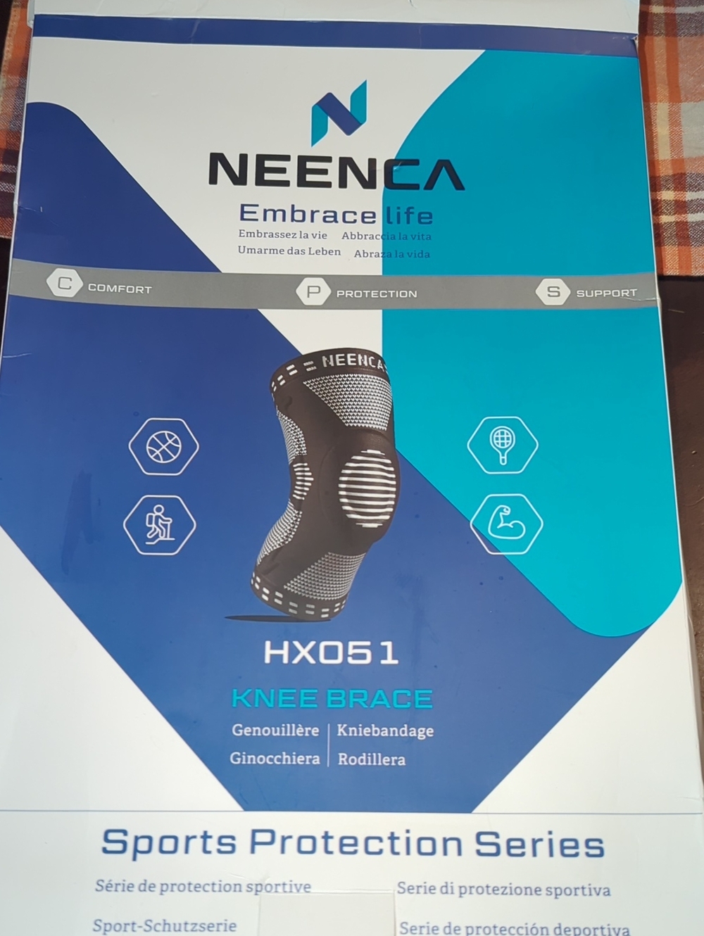 NEENCA HX051 Knee Brace in Black and Gray